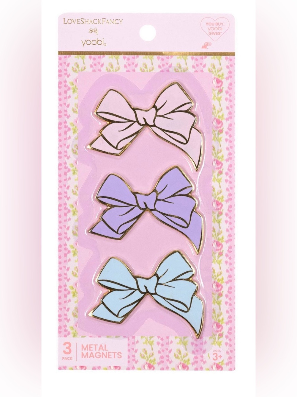 Love Shack Fancy Bow Magbets - Pink, Purple & Light Blue